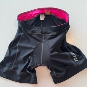Women's Black and Pink Bike Shorts